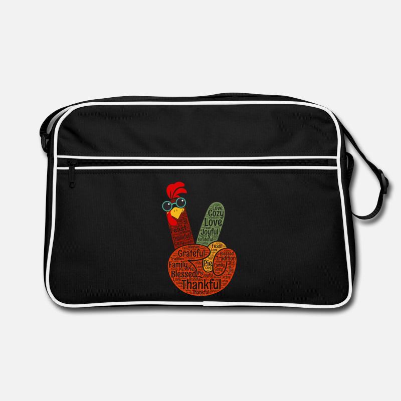 Dankbares Peacezeichen Hand Retro Tasche