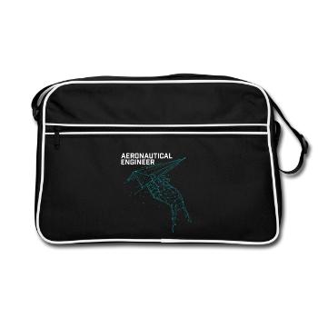 Aeronautical Engineer Plane Science Nerd Gift - Retro Bag - black/white - Front