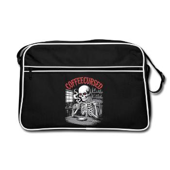 Café Maudit Squelette Infusion Spooky Halloween - Sac Retro - noir/blanc - Devant