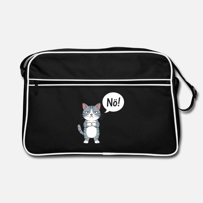 Non! Drôle de chat avec dicton Sac Retro