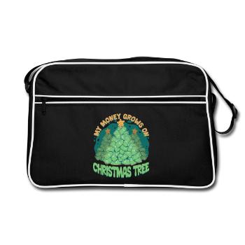Weihnachtsbaum Züchter - Retro Tasche - Schwarz/Weiß - Vorne