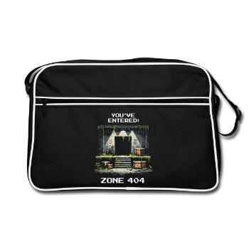 Découverte de la Zone 404 | Localisation non trouvée - Humour - Sac Retro - noir/blanc - Devant