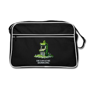 Verfall.exe running | Retro Arcade Dystopia - Retro Bag - black/white - Front