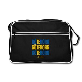 Göteborg, Suède, fier Suédois - Sac Retro - noir/blanc - Devant