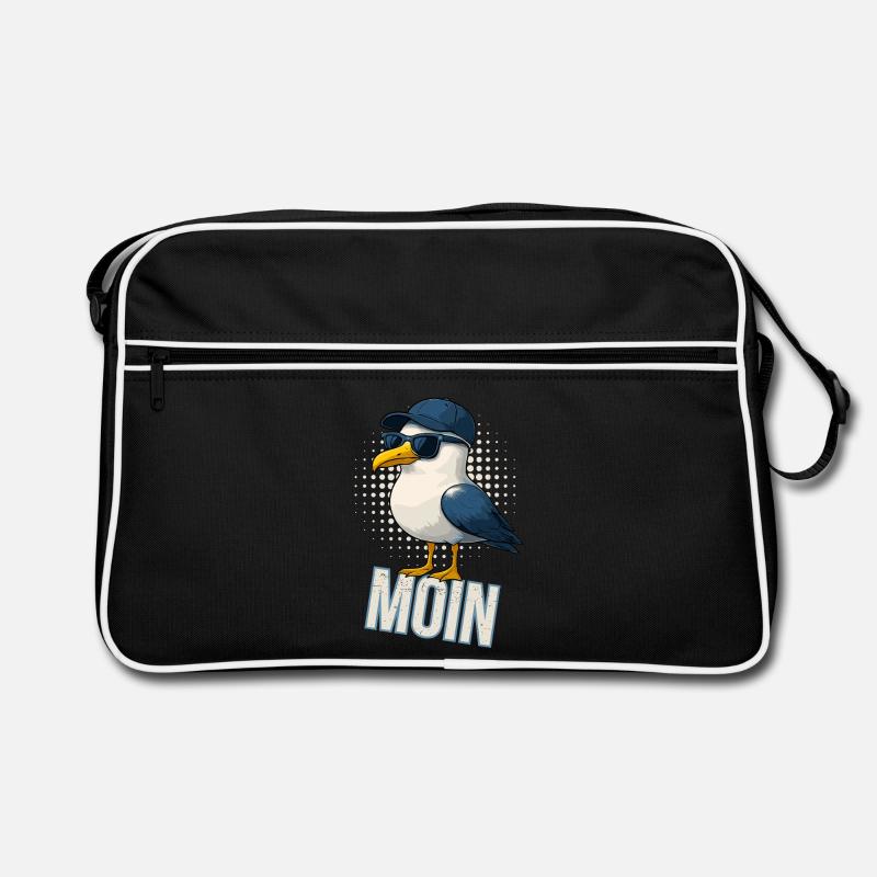 Moin - Seagull with sunglasses Retro Bag
