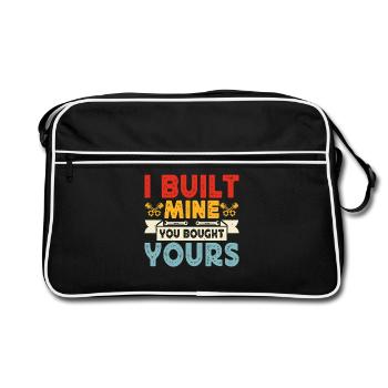 Mechanic Mechatronics Technician Screwdriver Gift - Retro Bag - black/white - Front