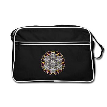 Hexagone Design Party Festival Techwear Streetwear - Sac Retro - noir/blanc - Devant