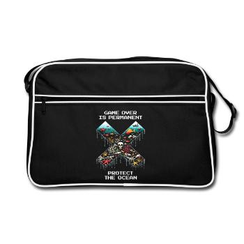 La fin de la partie est finale | Conservation des océans, Coraux - Sac Retro - noir/blanc - Devant