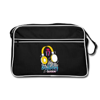 Birthday Queen 17th Birthday - Retro Bag - black/white - Front