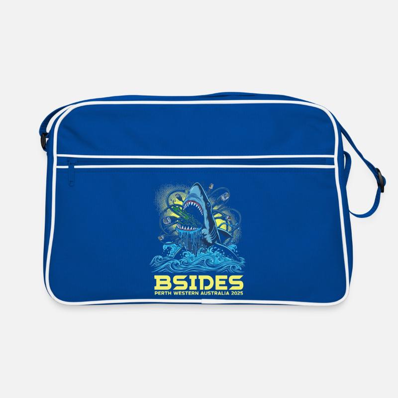 Shark Beat BSIDES Perth 2025 Retro Tasche