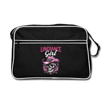 Danse en ligne Fille Cowboy Danseuse en ligne Danse en ligne - Sac Retro - noir/blanc - Devant