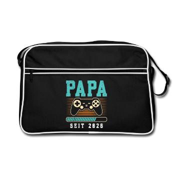 Future papa DEPUIS 2026 Drôle - Sac Retro - noir/blanc - Devant