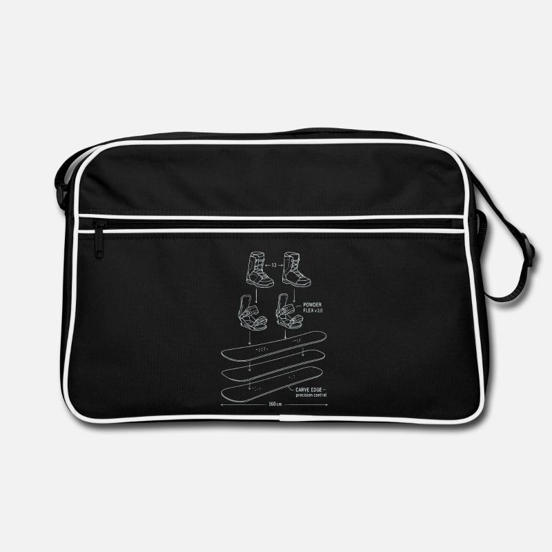 Conception de technique de plan de snowboard Sac Retro