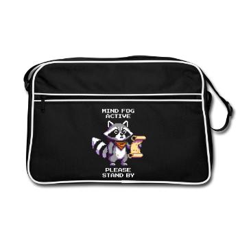 Brain fog active | Please be patient for a moment - Retro Bag - black/white - Front
