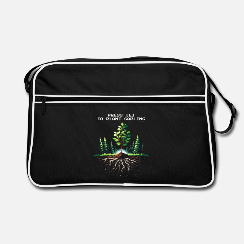 Drücke [E] Setzling pflanzen | Aufforstung Retro Tasche