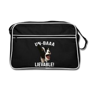 Chèvre Chèvre Élevage Chèvre Agriculteur Chèvre Dicton - Sac Retro - noir/blanc - Devant