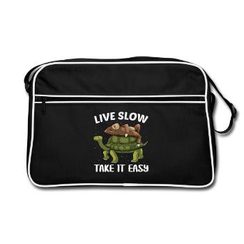 Paresseux de tortue - Sac Retro - noir/blanc - Devant