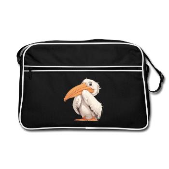 Pelikane Pelikan - Retro Tasche - Schwarz/Weiß - Vorne