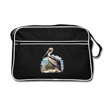 Pelikane Pelikan - Retro Tasche - Schwarz/Weiß - Vorne
