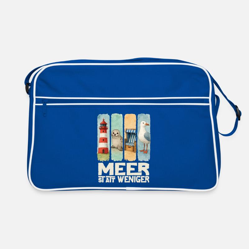 Moin Leuchtturm Robbe Strandkorb Möwe Küste Retro Tasche