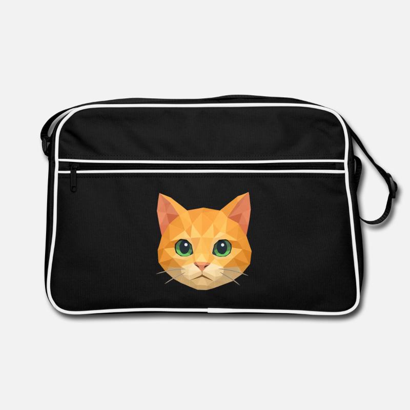 Polygon Cat – Geometric Cat Design Retro Bag
