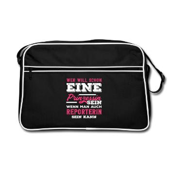 Journaliste d’investigation Journaliste Princesse - Sac Retro - noir/blanc - Devant
