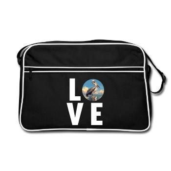 Pelikane Pelikan - Retro Tasche - Schwarz/Weiß - Vorne