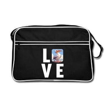 Pelikane Pelikan - Retro Tasche - Schwarz/Weiß - Vorne