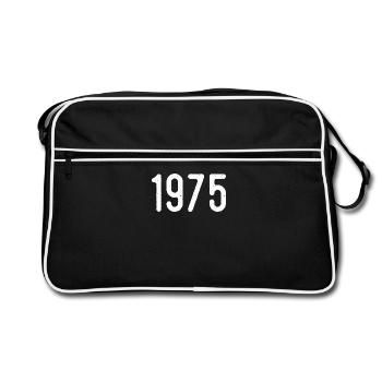 Awesome since 1975 | 1975 Gift - Retro Bag - black/white - Front