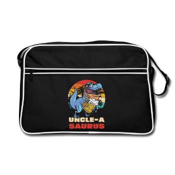 UncleASaurus Bierheld - Retro Tasche - Schwarz/Weiß - Vorne