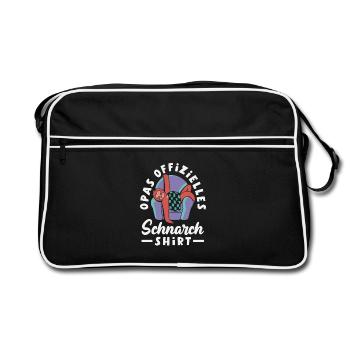 Grandpa's Official Snoring Shirt – Sloth - Retro Bag - black/white - Front