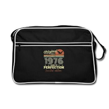 49th Birthday | Original December 1976 - Retro Bag - black/white - Front