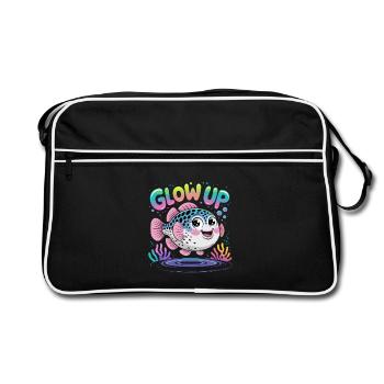 Glow Up Tetra Colorful Fish Motif - Retro Bag - black/white - Front