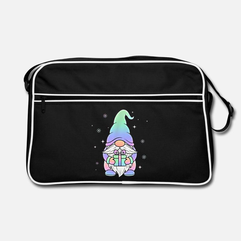 Weihnachts Gnom Pastell Farbverlauf Retro Tasche