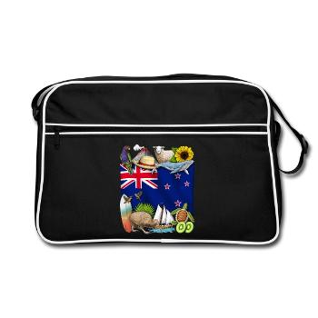 New Zealand Pride - Retro Bag - black/white - Front