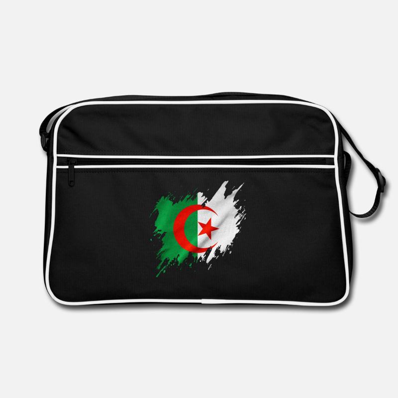 Drapeau de l’Algérie, style déchiré Sac Retro