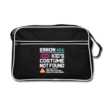 Error 404 Kinderkostüm nicht gefunden - Retro Tasche - Schwarz/Weiß - Vorne