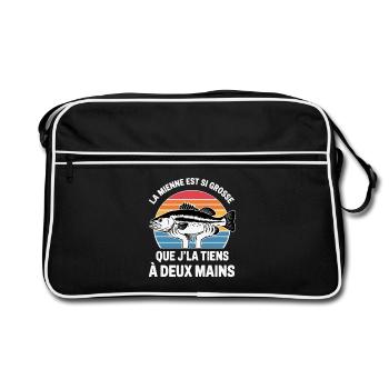 Original Fisherman Funny Humor Fishing Gift - Retro Bag - black/white - Front
