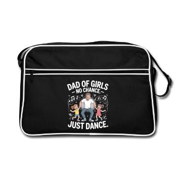 Dancing Girl Dad – No Chance Just Dance - Retro Bag - black/white - Front
