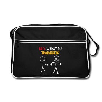 Stick Figure ÉTIEZ-VOUS EN TRAIN DE VOUS ENTRAÎNER DRÔLE - Sac Retro - noir/blanc - Devant