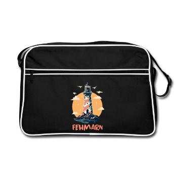 Vacances à la mer Baltique Phare de FEHMARN Fun - Sac Retro - noir/blanc - Devant