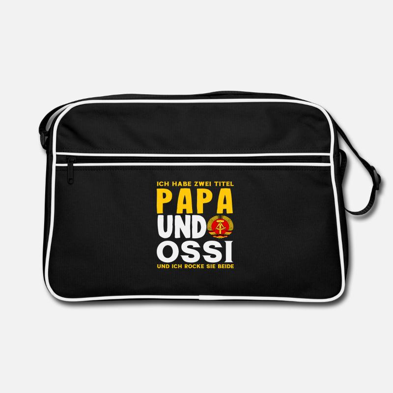 Papa Ossi Spruch rocke both GDR proudly Retro Bag