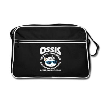 Les licornes Ossi disent la fierté de la RDA - Sac Retro - noir/blanc - Devant