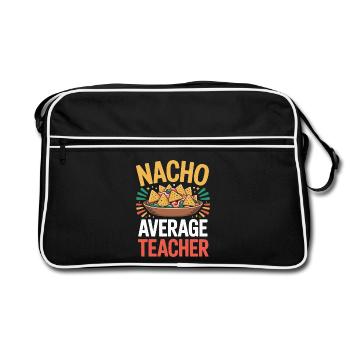 Nacho Average Teacher Mexique Professeur de cuisine - Sac Retro - noir/blanc - Devant