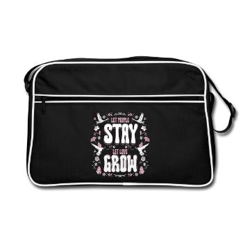 Humanity Let People Stay Let Love Grow - Retro Bag - black/white - Front