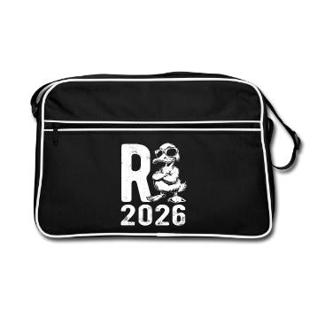 Cartoon Pension 2026 - Retraite - Pension - Sac Retro - noir/blanc - Devant