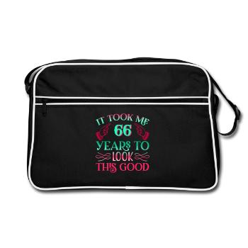 It took 66 years to look so good - Retro Bag - black/white - Front