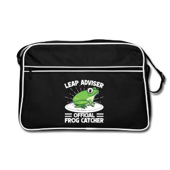Frog Catcher Leap Adviser Frog - Retro Tasche - Schwarz/Weiß - Vorne