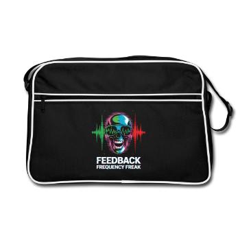 Feedback Frequency Freak Punk Rock Music - Retro Tasche - Schwarz/Weiß - Vorne