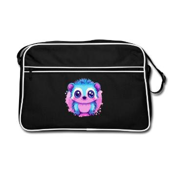 Colorful cuddly monster - Retro Bag - black/white - Front